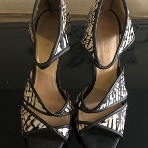 L.A.M.B Waren Print Hair-calf Sandals